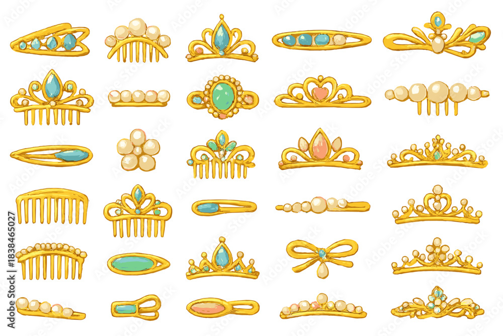 custom made wallpaper toronto digitalVarious hair accessories displayed in different styles and colors on a simple background for decoration or fashion