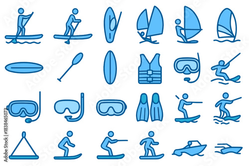 Different water activities show various ways to enjoy time on the water during summer