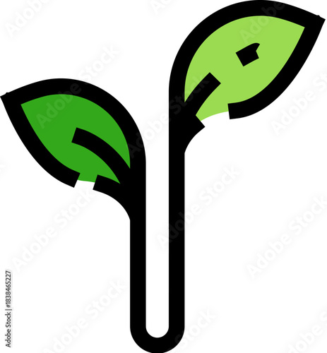 Green seedling icon representing new life and growth