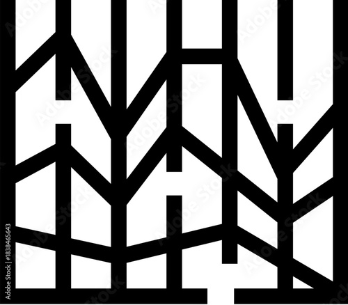 Minimalist wheat grains or cereal crops symbol