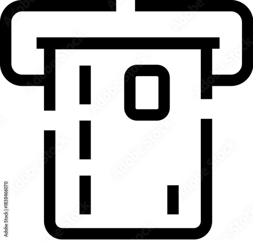 Inserting credit card into atm slot concept