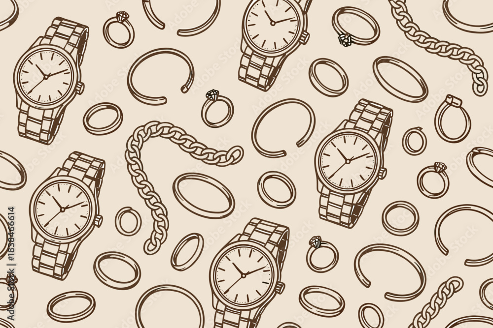 custom made wallpaper toronto digitalDifferent types of watches and jewelry are shown on a flat surface with a simple background