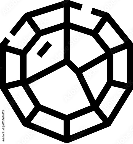 Diamond gem stone icon representing luxury and wealth