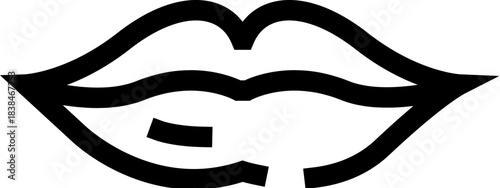 Lips icon representing beauty, love, and passion