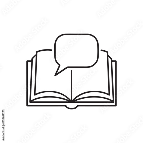 blog icon vector, speech icon vector in lineart style on white background
