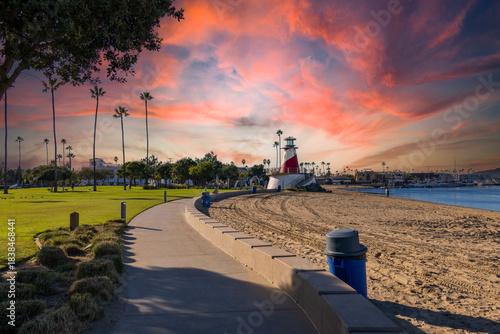 A gorgeous landscape at Marina Park in Newport Beach California USA
