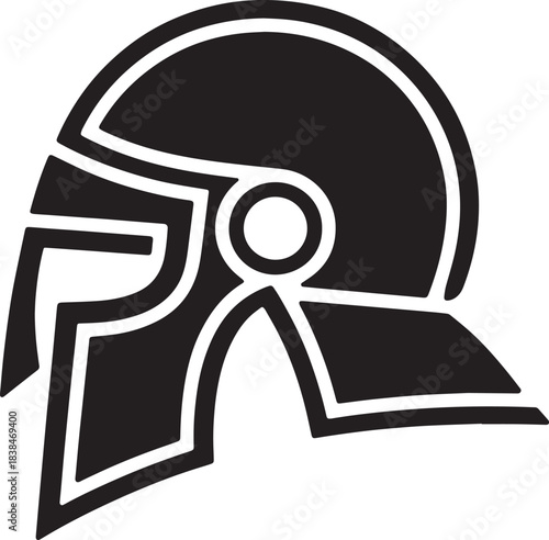 Spartan helmet illustration logo graphic concept gladius warrior ancient greek protection