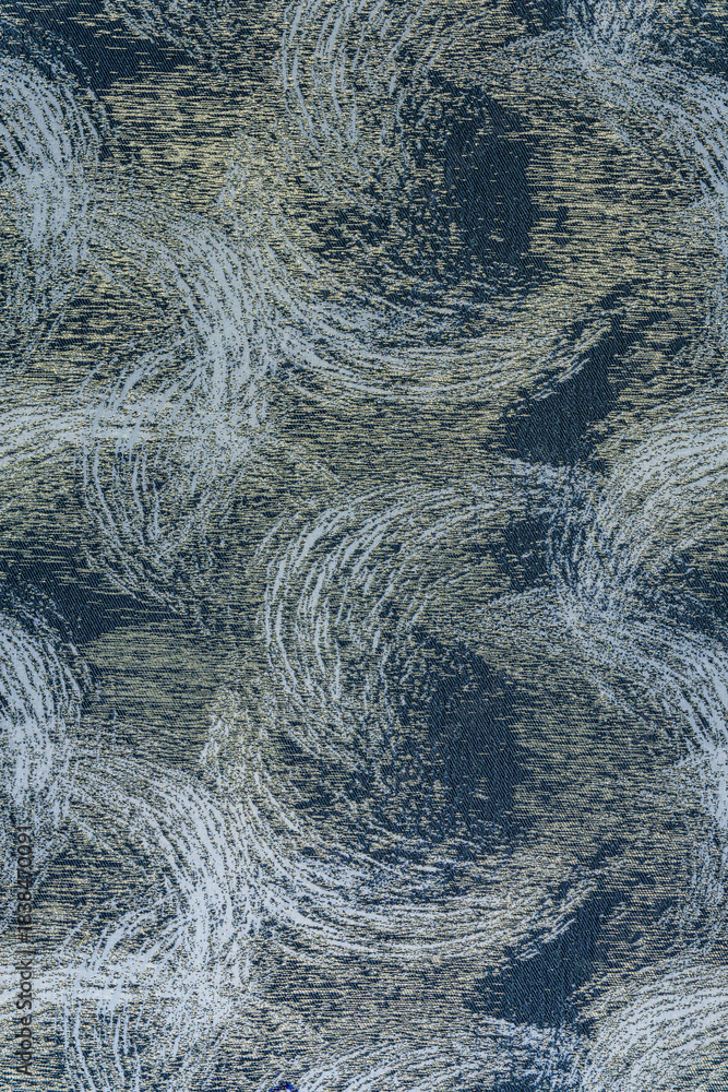 Obraz premium Navy Blue Lurex Fabric Texture with White Brushstrokes
