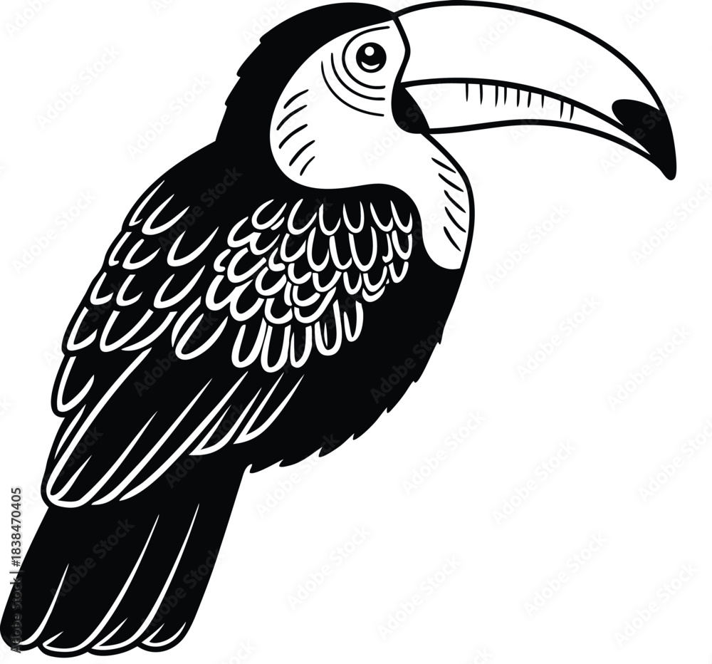 Fototapeta premium toucan icon silhouette vector illustration