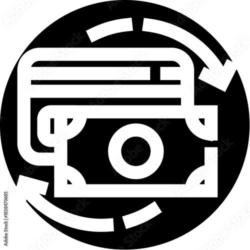 Money exchange and digital payment methods icon