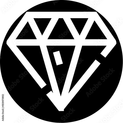 Diamond icon representing luxury, wealth, and precious gems