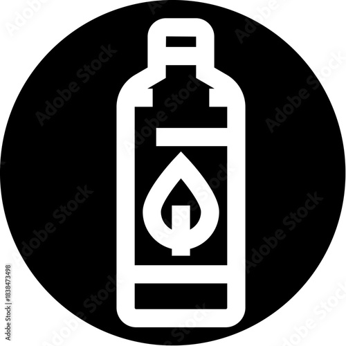 Gas cylinder icon showing flammable liquid fuel