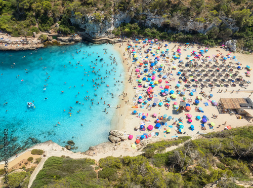 Aerial drone view of Cala R...