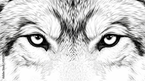 Wolf eyes drawing