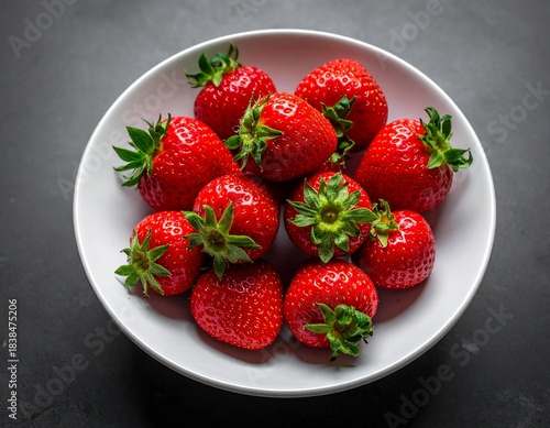 お皿に乗った苺
