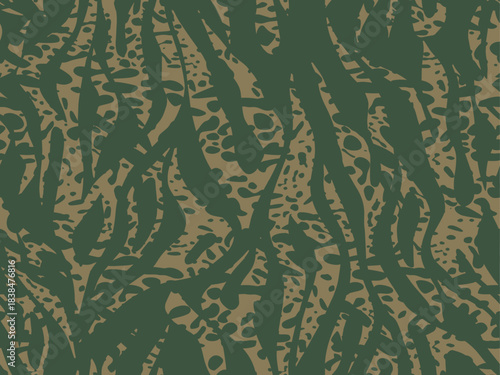 Full Seamless Camouflage Zebra Pattern Print. Special Halftone Army Camo Texture Background. Military Animal Skin for Fabric Textile.