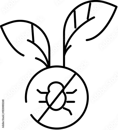 Plant pest control growing organic agriculture icon