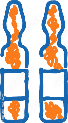 Ampoules with medication representing health and pharmacy items