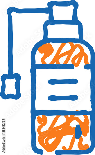 Throat spray bottle sketch drawing doodle icon