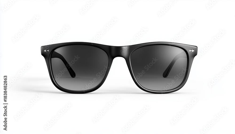 Fototapeta premium Stylish Black Sunglasses With White Frames And A Shadowy Design - Perfect Accessory For A Cool And Sleek Look.