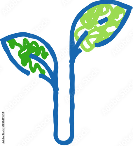 Green plant sprout growing representing new life