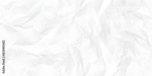White clean crumpled paper background.  Paper texture background, Crumpled paper.