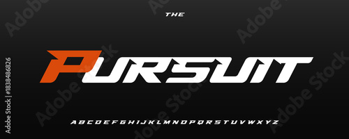 Race Font Logo Alphabet Vector Wide Geometric Letters Modern Typography, Bold Italic Typographic Design Title Text, Typo Racing Poster Headline, Type Symbol Logotype, Sharp Fonts. Vector Typeface