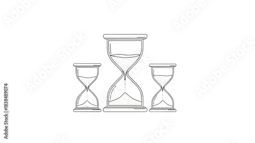 Three hourglasses