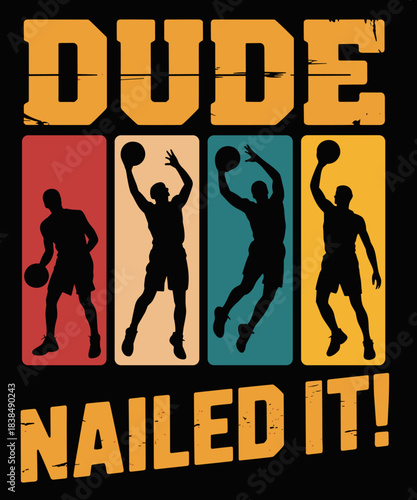 Funny Basketball Player Christmas Dude Nailed It Baller