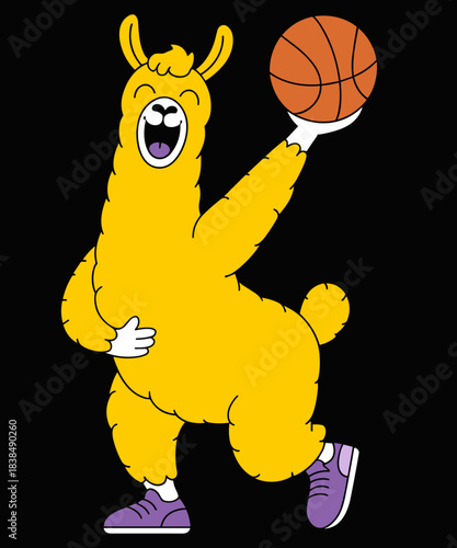 Basketball Llama Shirt Funny Llama Basketball