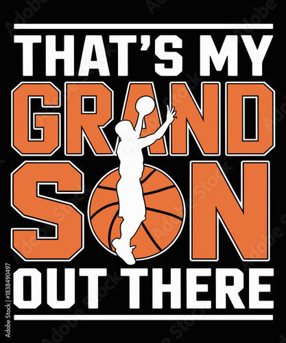 Grandson Basketball Player Grandma Grandpa Funny Basketball