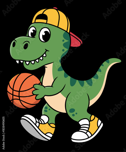 Funny Dino T-Rex Dinosaur Basketball