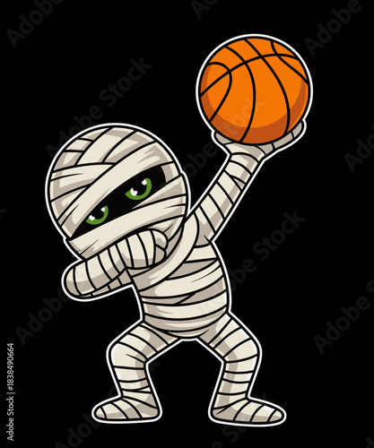 Dabbing Mummy Basketball Funny Halloween Costume