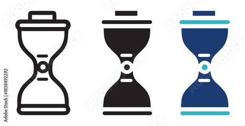 Hourglass Icon Vector Illustration for Time, Countdown, and Productivity Design