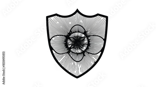 Elegant poppy emblem symbolizing remembrance and respect