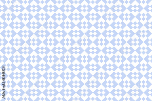Abstract Seamless Geometric Checked Light Blue and White Pattern and Texture. 