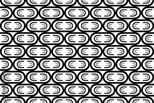 Abstract Seamless Geometric Pattern. Black and White Texture. 
