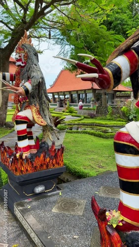 Statue in Tirta Gangga. It is a former royal palace in eastern Bali, Indonesia

