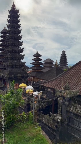 Besakih Temple is a pura Hindu temple in the village of Besakih on the slopes of Mount Agung in eastern Bali, Indonesia.