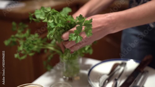 Woman cutting fresh vegetables preparing homemade salad for healthy food recipe