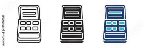POS Terminal Icon Set Vector Illustration for Retail, Payment, and Point of Sale Design