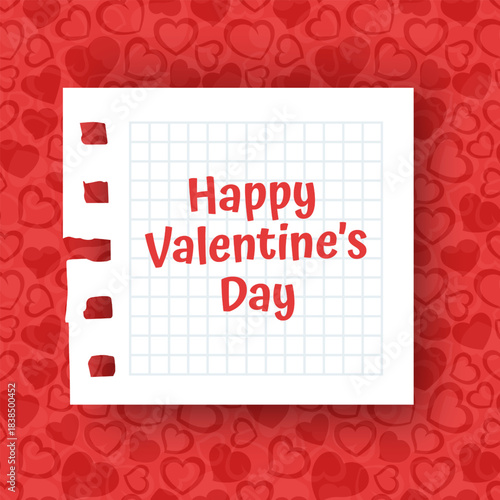 Valentine's Day Gift Voucher, Love Banner with sweet Love Decor elements on minimalistic stylish background. Valentine's day design card