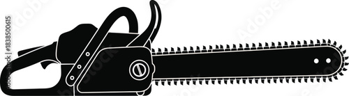 Chainsaw Tool Silhouette Illustration