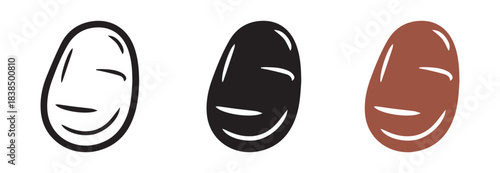 Potato Icon Set Vector Illustration for Food, Cooking, and Vegetable Design