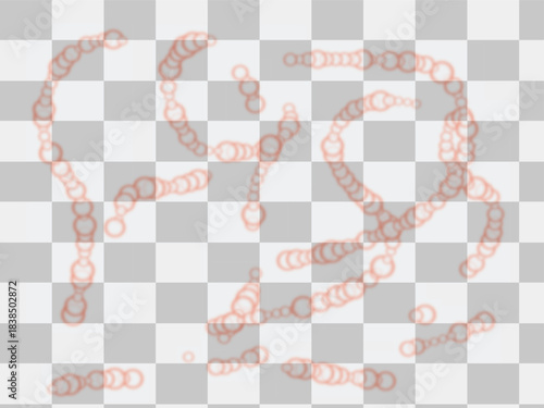 Abstract translucent circular chain pattern digital connection