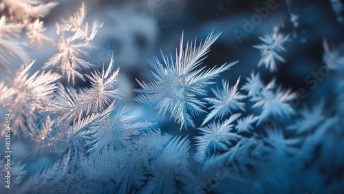 Frozen Crystal Structure Close-Up