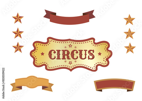 set of vintage retro labels