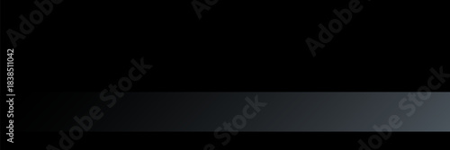 Limbo black background. Abstract dark gradient backdrop. Color wall of studio, room, stand for product display or photo. Modern banner with empty place for advertising text. Vector illustration.
