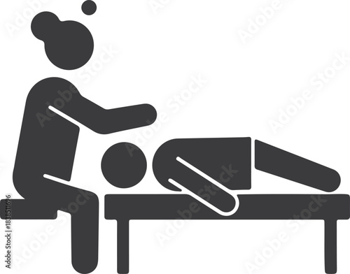 Simple black and white flat design icon on a clean white background suitable for various applications