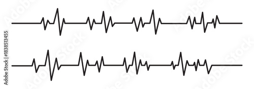 red electrocardiogram line representing a heartbeat or pulse, symbolizing health, life, and medical monitoring